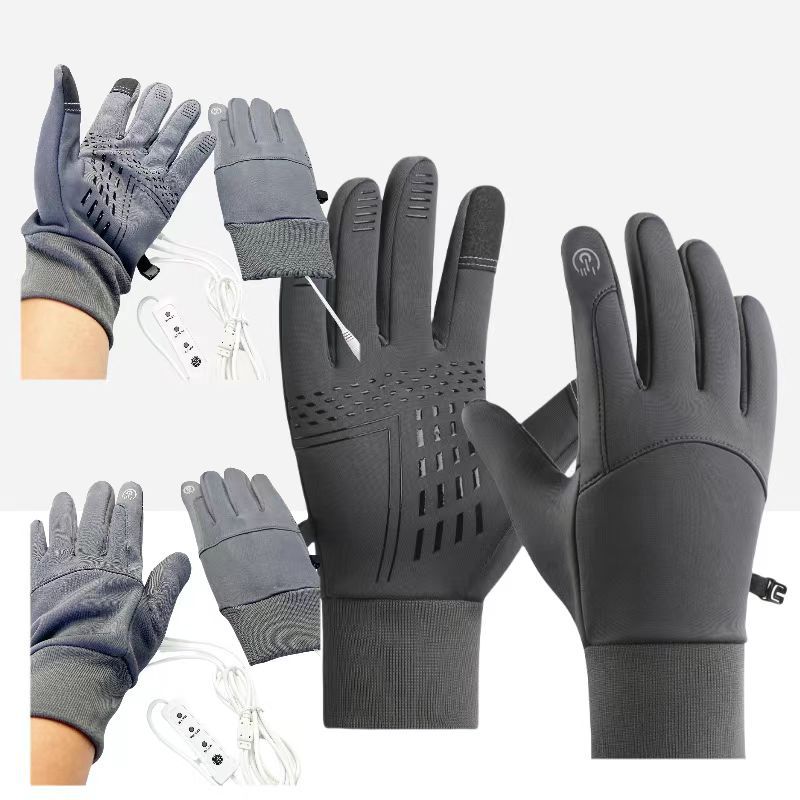 USB Electric Heated Gloves – Cycling Sports Touchscreen Warm Waterproof ❄️ | Winter