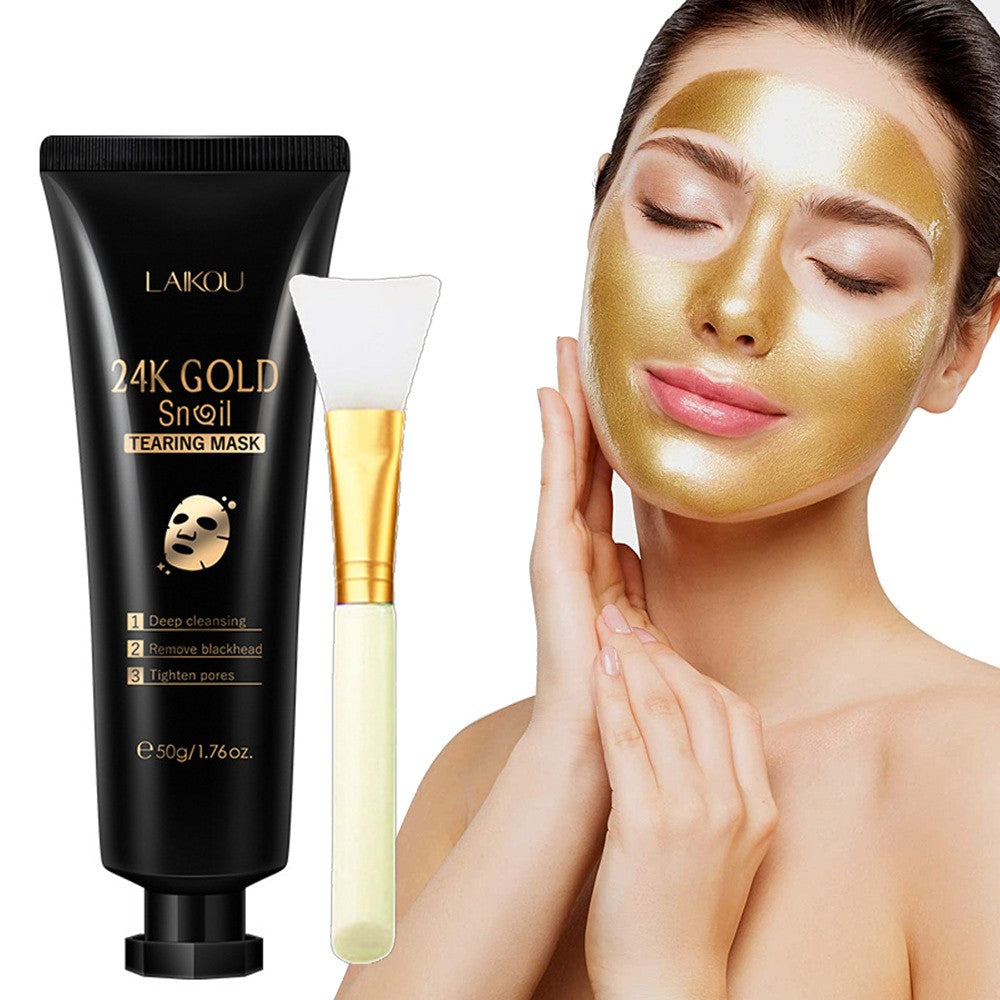 Gold Foil Snail Tear-Off Face Mask 50g – Hydrating, Firming & Repairing | Skin Care Mask for Smooth & Radiant Skin | Skin Care Winter