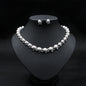 Natural Pearl Necklace Set Elegant Wedding Dinner Item Earrings - GM Traders