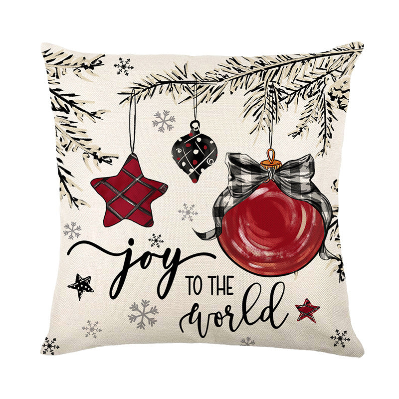 Christmas Cushion Cover Pillowcase – Merry Christmas Home Decoration, Xmas Ornament, Happy New Year Gift 2024