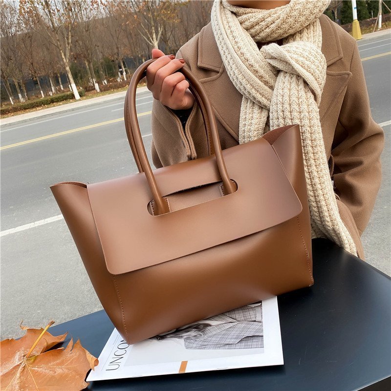Fashion Women Shoulder Bags Large Capacity Handbags Simple Retro Tote Bags Solid Color Famous Brand High Quality Bags - GM Traders