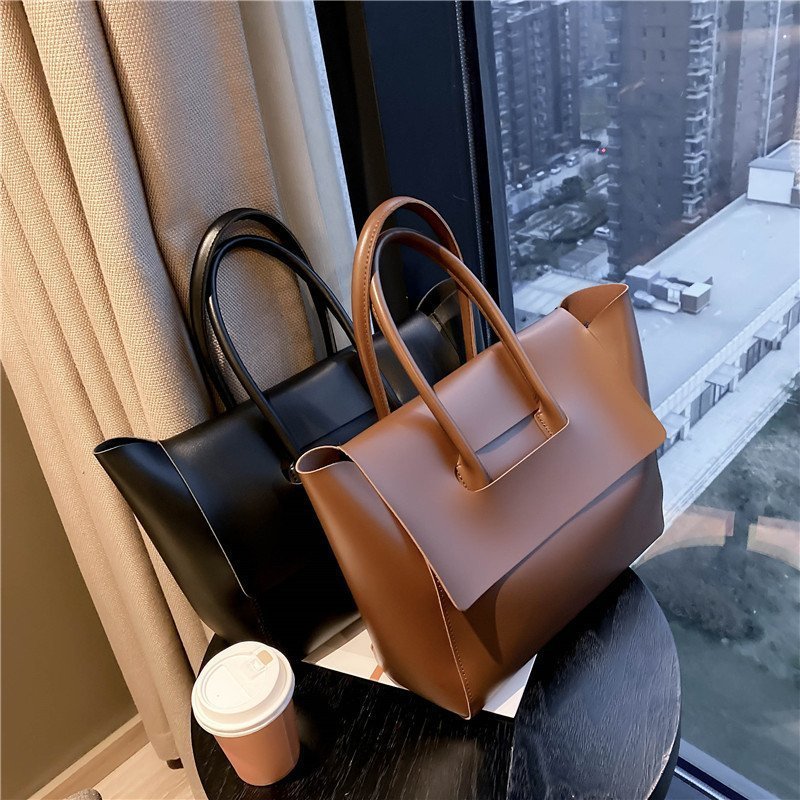 Fashion Women Shoulder Bags Large Capacity Handbags Simple Retro Tote Bags Solid Color Famous Brand High Quality Bags - GM Traders