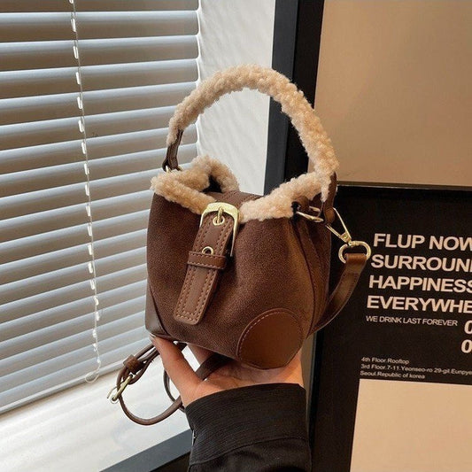 Crossbody Bags Women Shoulder Bag Casual Retro Plush Bag Versatile Plush Designer Bags Purse And Handbags Female Bags - GM Traders