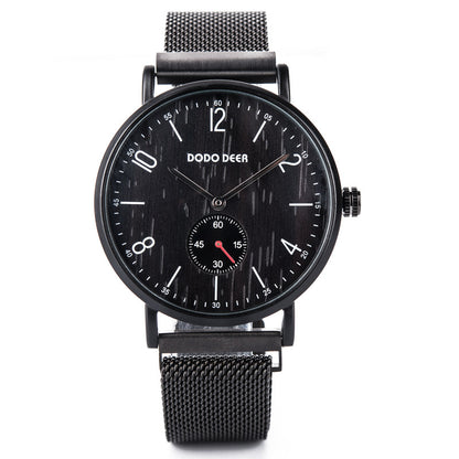 “Unisex Wooden Dial Watch – Fashion Dimple Design for Men & Women” ⌚✨ - GM Traders