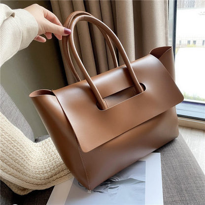Fashion Women Shoulder Bags Large Capacity Handbags Simple Retro Tote Bags Solid Color Famous Brand High Quality Bags - GM Traders