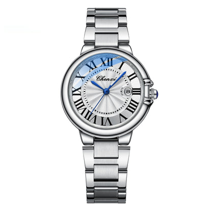 Roman Couple Watches – Steel Band, Waterproof & Luminous Classic Design” ⌚✨ - GM Traders