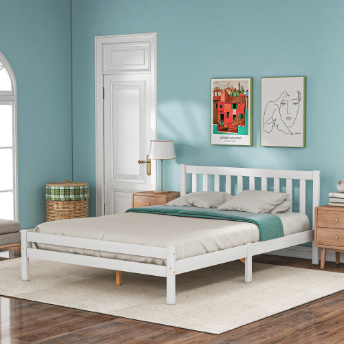 Solid Wooden Bed Frame – Double 4ft6 Bedroom Furniture (135×190 cm) 🛏️✨ - GM Traders
