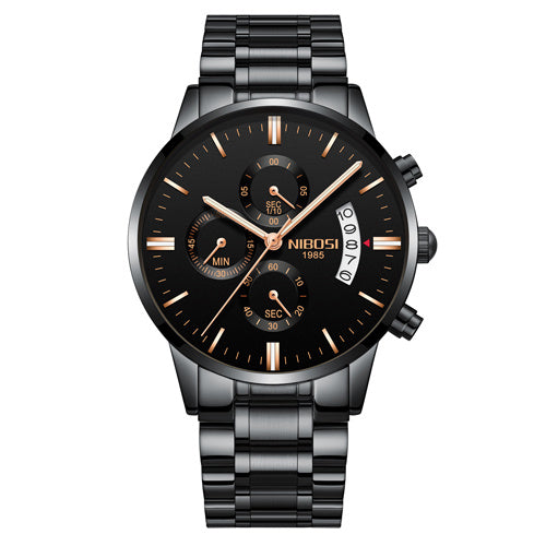 Men Watch Chronograph Sport Mens Watches Top Brand Luxury Waterproof Full Steel Quartz Gold Clock Men Relogio Masculino - GM Traders