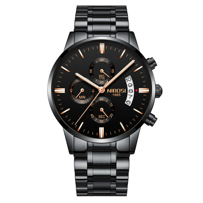 Men Watch Chronograph Sport Mens Watches Top Brand Luxury Waterproof Full Steel Quartz Gold Clock Men Relogio Masculino - GM Traders