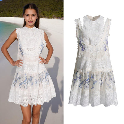 Short Sleeveless Printed Dress Women - GM Traders