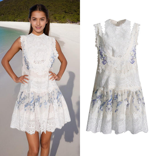 Short Sleeveless Printed Dress Women - GM Traders