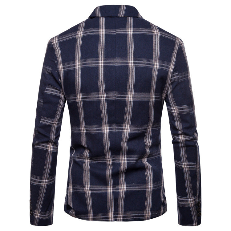 Men’s Casual Plaid Blazer – Small Suit Coat for Daily Wear - GM Traders