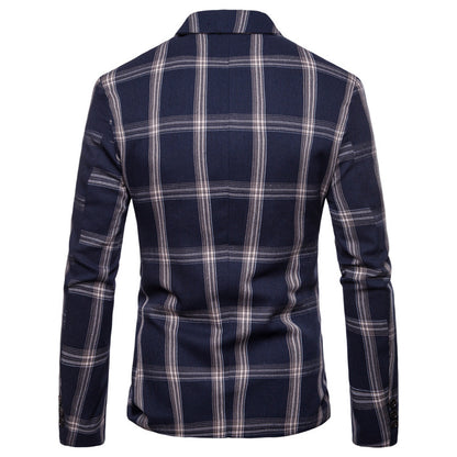 Men’s Casual Plaid Blazer – Small Suit Coat for Daily Wear - GM Traders