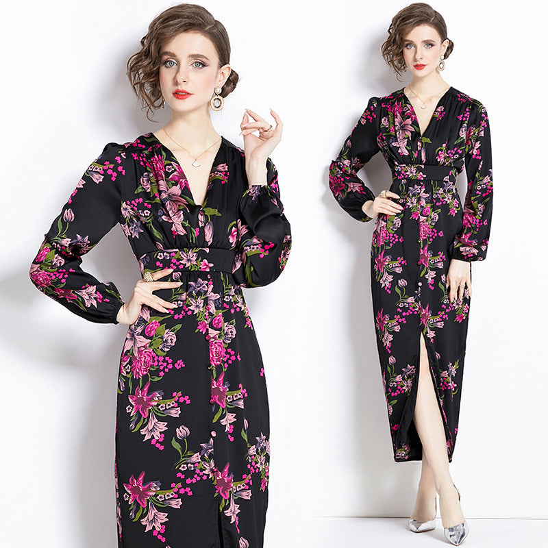 Romantic Print Dress Spring Women - GM Traders