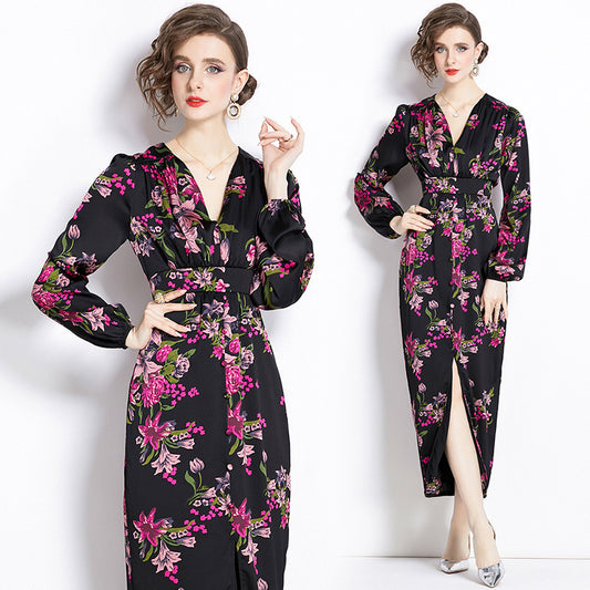 Romantic Print Dress Spring Women - GM Traders
