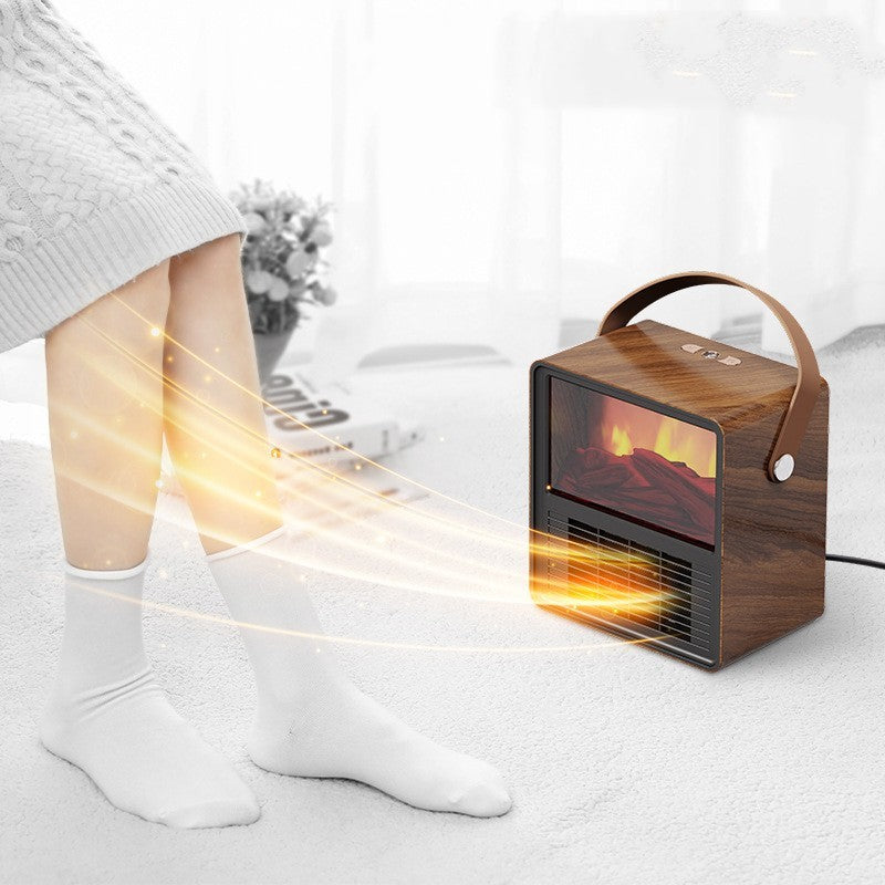 Household Small Wood Grain Electric Heater | Winter