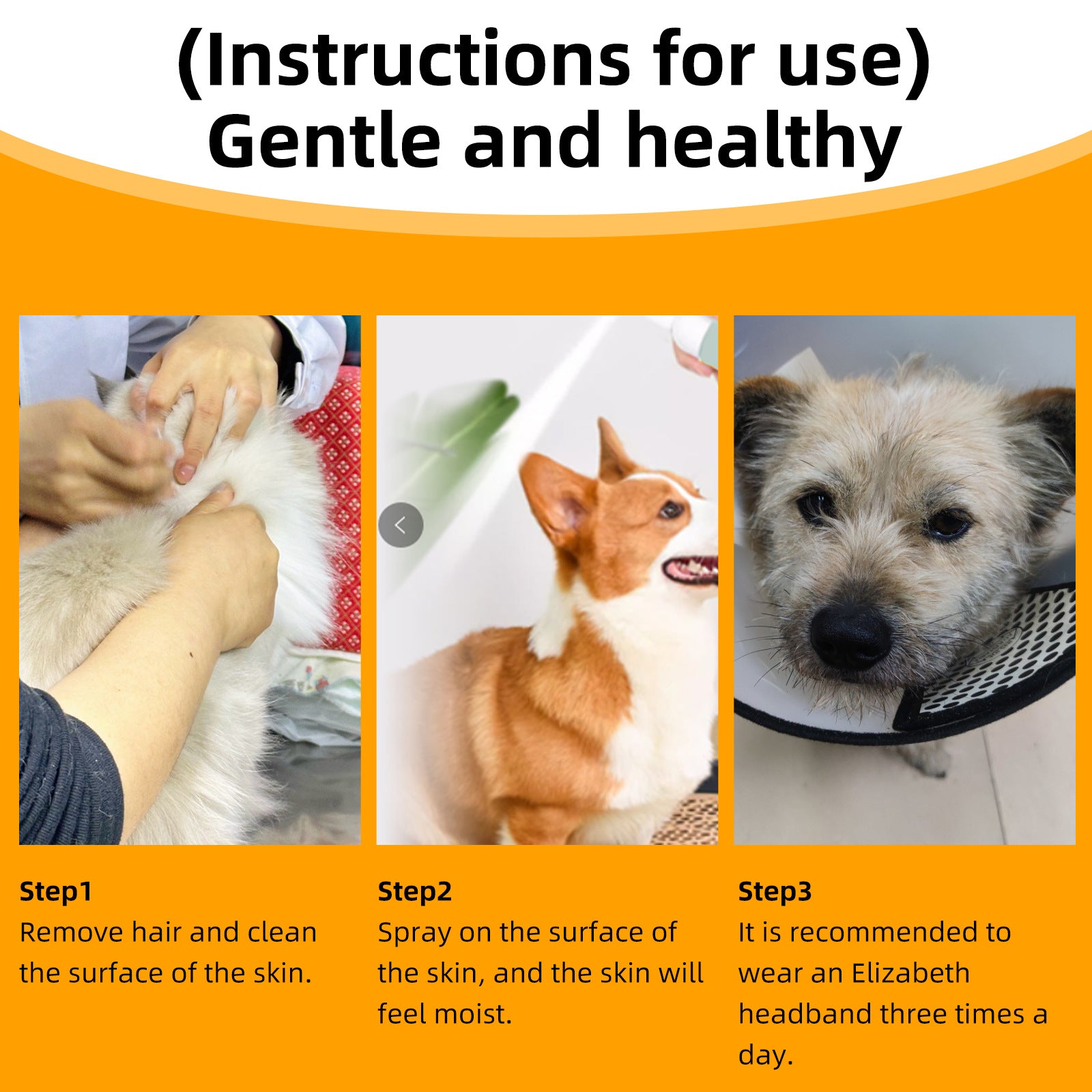 Pet Skin Care Spray for Dogs and Cats - Moss/Fungal Treatment and Hair Loss Solution | Skin Care Winter