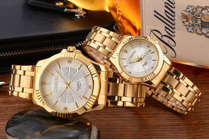 “Men’s & Women's Luxury Gold Watch – Stainless Steel Dress Timepiece” ⌚✨ - GM Traders