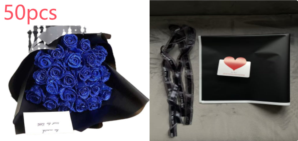 Personalized Preserved Fresh Rose Bridal Bouquet - Modern Art Valentine's Day Gift - Anniversary Gift