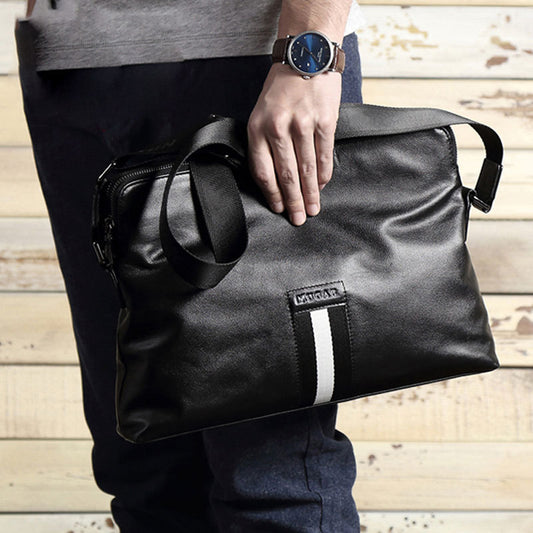 Wear-resistant Leather Men's Messenger Business Bags - GM Traders