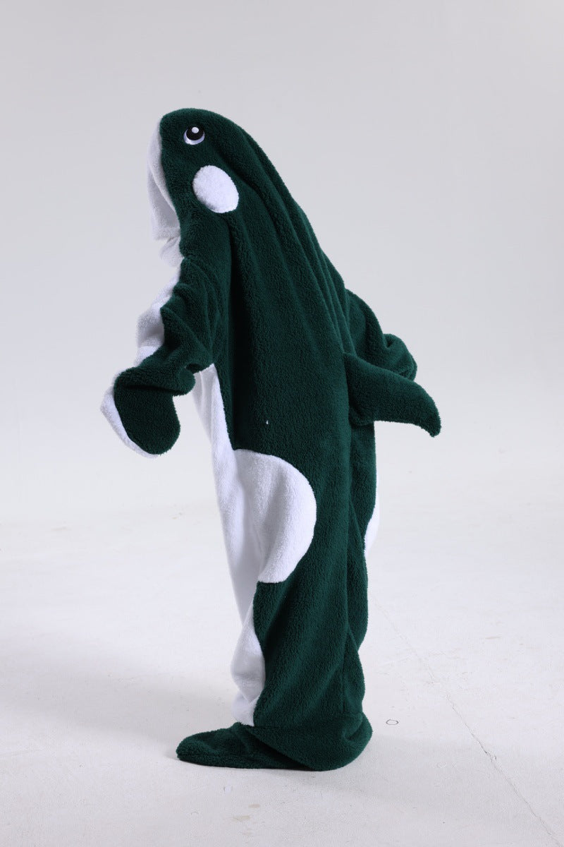 Dolphin & Shark Hooded Blanket Sleeping Bag – Soft Thickened Plush Pullover | Winter