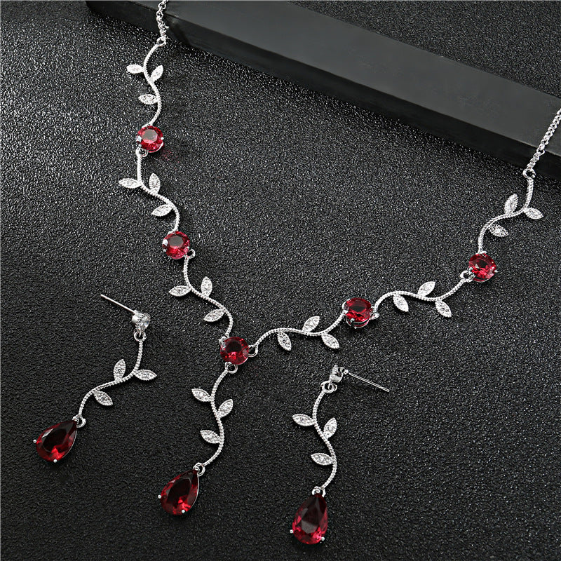 High Quality Zircon Necklace Full Diamond Jewelry Set - GM Traders