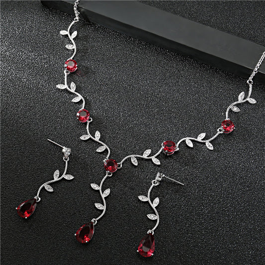 High Quality Zircon Necklace Full Diamond Jewelry Set - GM Traders