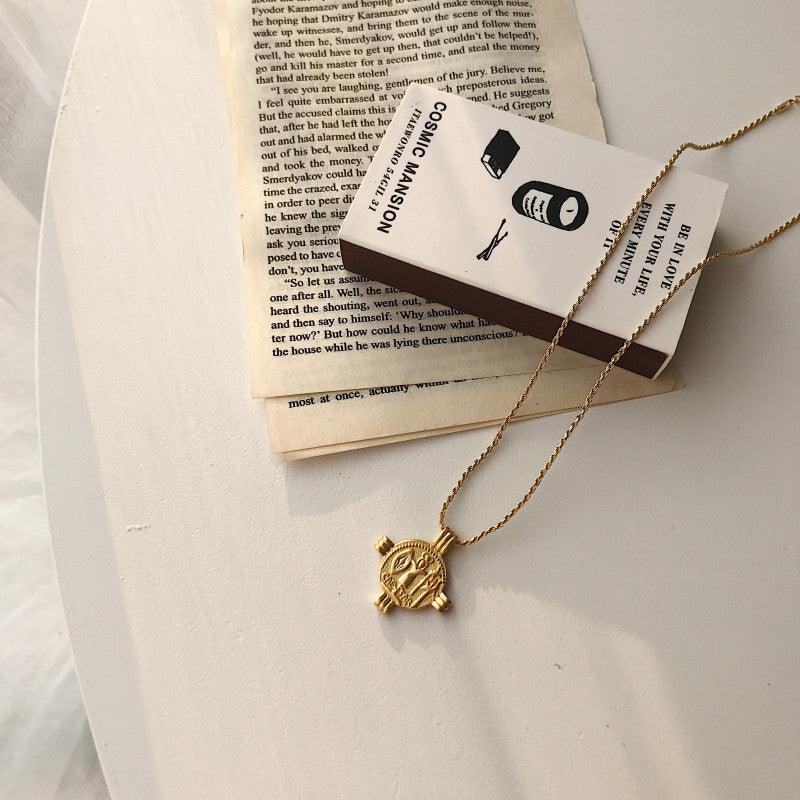 Clavicle chain sweater chain gold coin item coin necklace - GM Traders