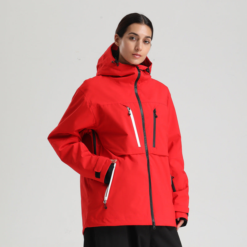 Waterproof Padded Ski Coat – Breathable Loose Winter Snow Jacket for Men & Women