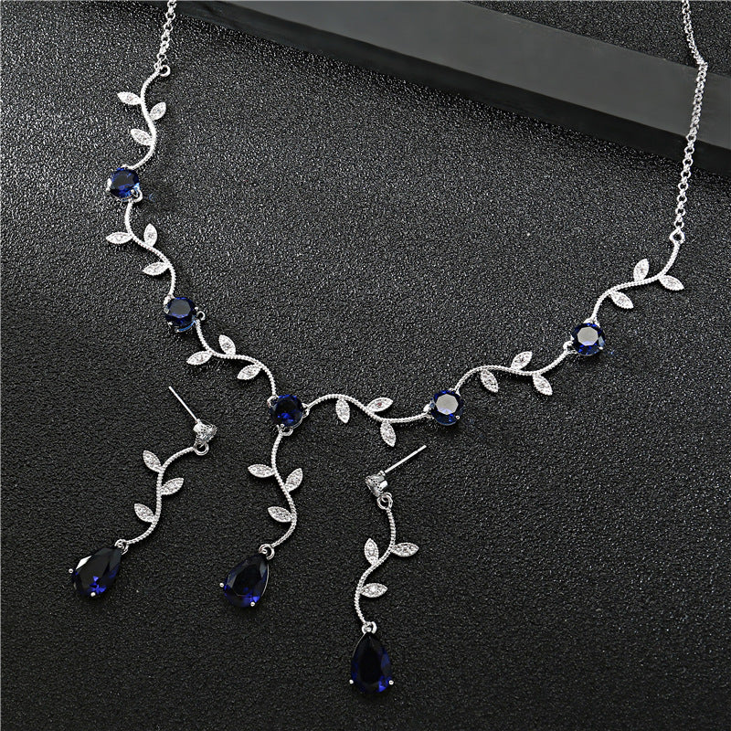 High Quality Zircon Necklace Full Diamond Jewelry Set - GM Traders