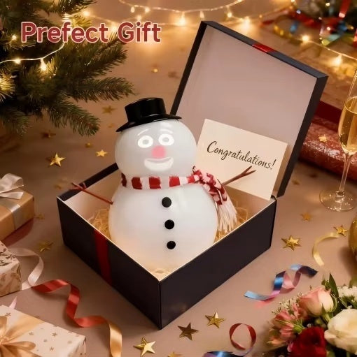 Talking Animated Blink Snowman – Light-Up Eyes, Playful Voice, Christmas Holiday Table Centerpiece Decoration