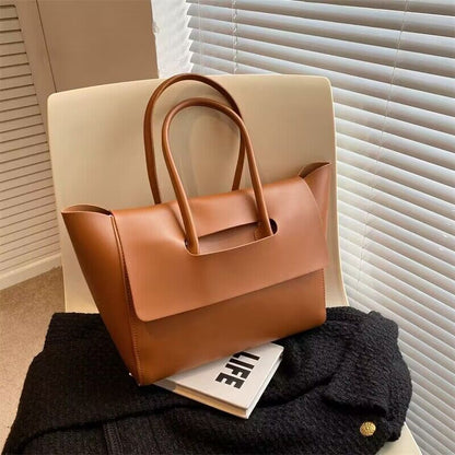 Fashion Women Shoulder Bags Large Capacity Handbags Simple Retro Tote Bags Solid Color Famous Brand High Quality Bags - GM Traders