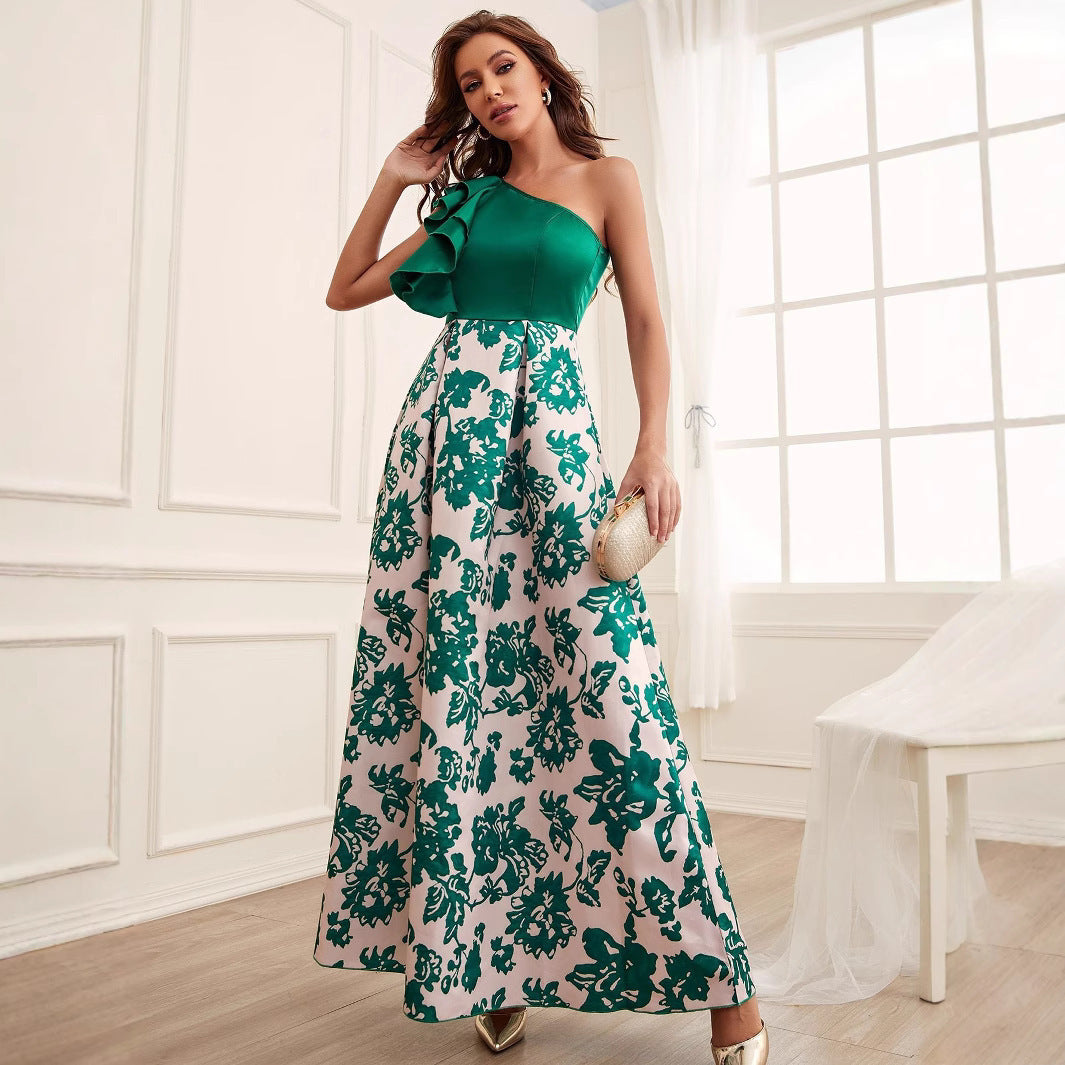 Elegant Digital Printing Dress Women - GM Traders