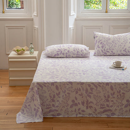 Cotton Printed Bed Sheet Single Item Pastoral Style Flower Single Piece - GM Traders