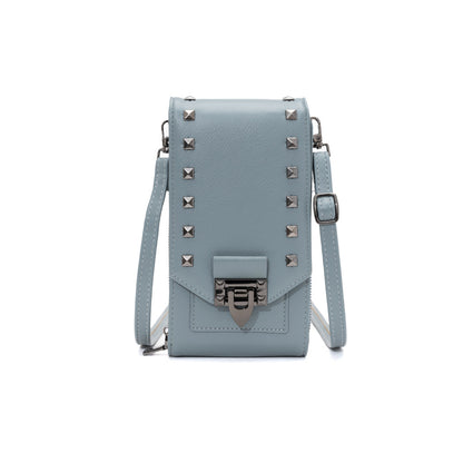 Rivet Design Shoulder Bags Mobile Phone Handbag Solid Color Crossbody Bags Women - GM Traders