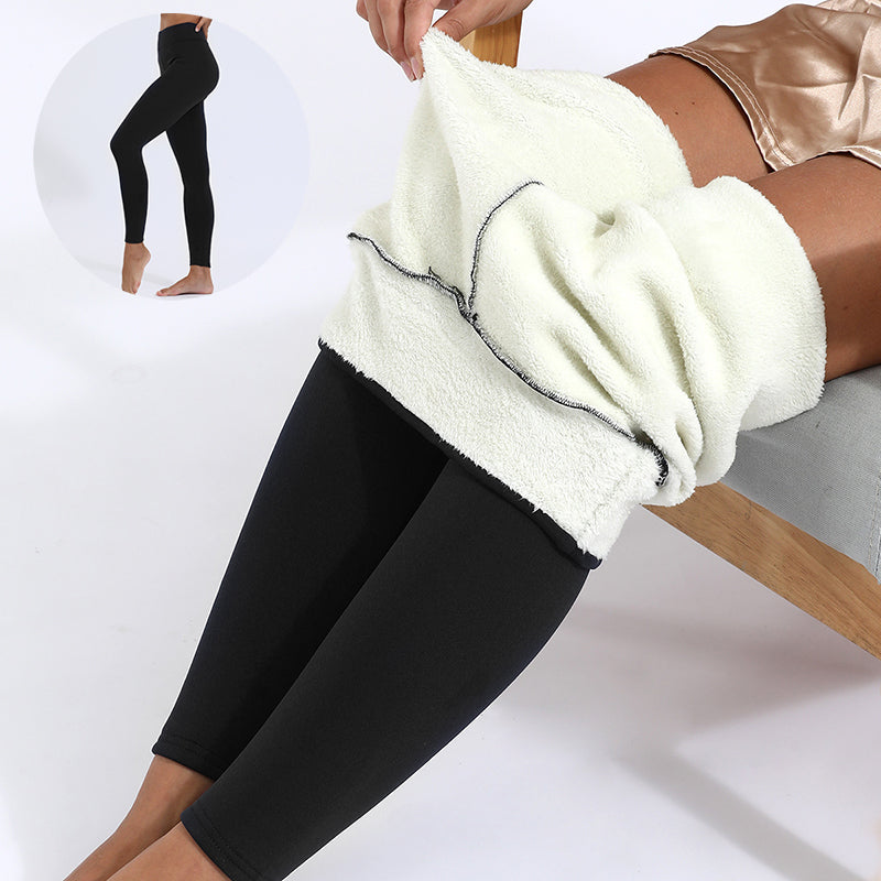 Winter Warm Lamb Cashmere Leggings – High Stretch Skinny Pants for Women
