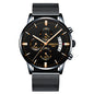 Men Watch Chronograph Sport Mens Watches Top Brand Luxury Waterproof Full Steel Quartz Gold Clock Men Relogio Masculino - GM Traders