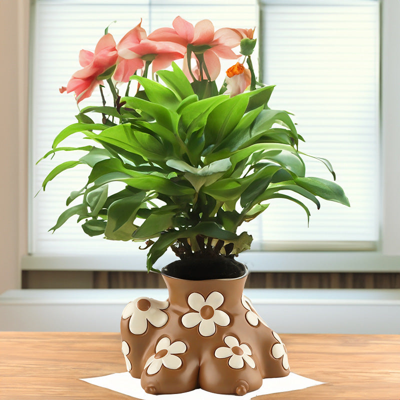 Creative Resin Body Art Flowerpot Home