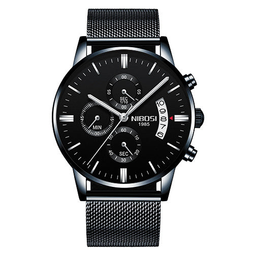 Men Watch Chronograph Sport Mens Watches Top Brand Luxury Waterproof Full Steel Quartz Gold Clock Men Relogio Masculino - GM Traders