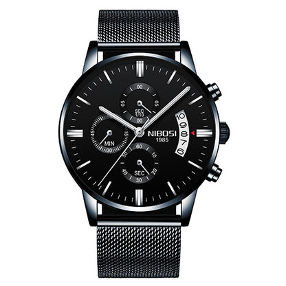 Men Watch Chronograph Sport Mens Watches Top Brand Luxury Waterproof Full Steel Quartz Gold Clock Men Relogio Masculino - GM Traders