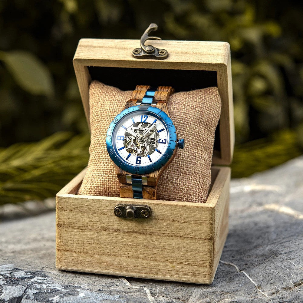 Wooden Automatic Mechanical Watches Men Luxury - GM Traders