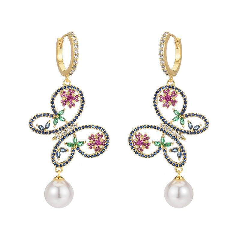 French Style Elegant Bow Colorful Earrings Fashion Jewelry