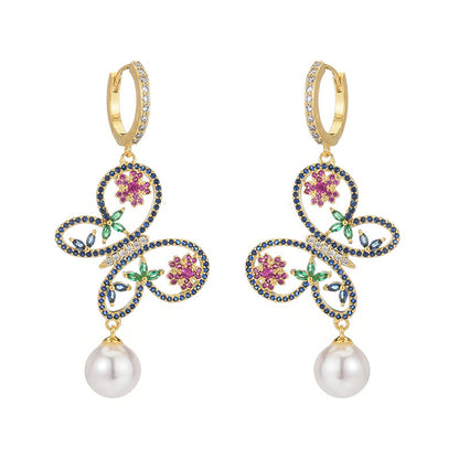 French Style Elegant Bow Colorful Earrings Fashion Jewelry