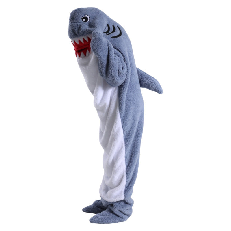 Dolphin & Shark Hooded Blanket Sleeping Bag – Soft Thickened Plush Pullover | Winter