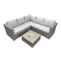 Patio Furniture Set, Waterproof Outdoor Furniture With Coffee Table,3 Seater For Porch Balcony, Brown - GM Traders