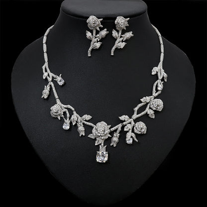 Bridal Jewelry Set – High Quality Flower Necklace & Earrings - GM Traders