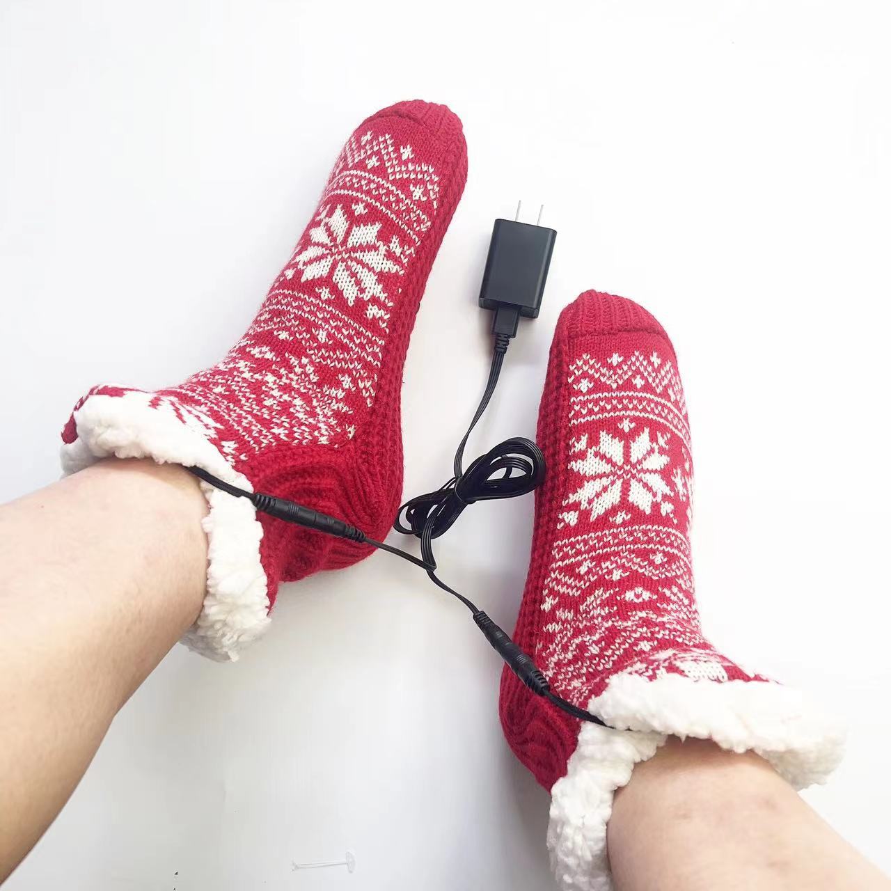 USB Electric Heated Home Socks – Warm Velvet Winter Feet ❄️