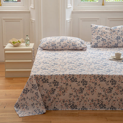 Cotton Printed Bed Sheet Single Item Pastoral Style Flower Single Piece - GM Traders