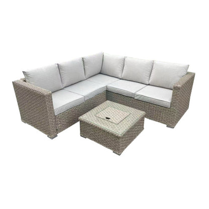Patio Furniture Set, Waterproof Outdoor Furniture With Coffee Table,3 Seater For Porch Balcony, Brown - GM Traders
