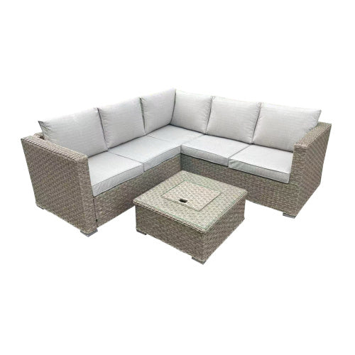 Patio Furniture Set, Waterproof Outdoor Furniture With Coffee Table,3 Seater For Porch Balcony, Brown - GM Traders